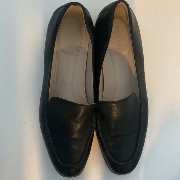 Cole Haan- US7 grainy Leather loafer W16082 black genuine leather New - Picture 5 of 8